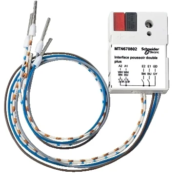 SCHNEIDER MTN670802 – Push-button interface, 2-gang plus, polar white