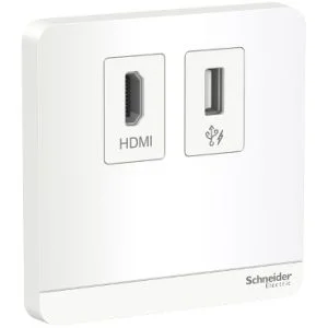 Schneider E8332HDUSB_WE AvatarOn HDMI + USB Data Socket