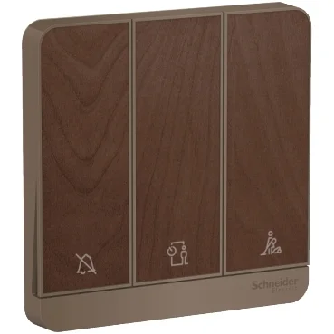 Schneider E8333DMWS_WD AvatarOn 3-Gang 1-Way Switch with LED Indicator