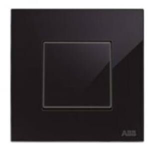 ABB Millenium Black Glass 1 Gang 1-Way Switch, 10AX, AMD10144BG