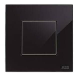 ABB Millenium Black Glass 1 Gang 1-Way Switch, 10AX, AMD10144BG