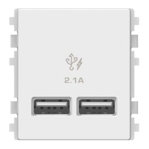 Schneider electric - 2 Ports 2.1A USB, 2 Modules Size, White - 8432USB_WE