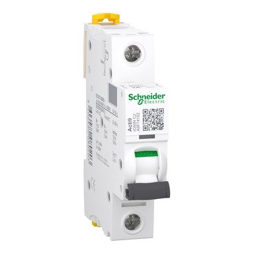 SCHNEIDER A9F74102-Miniature circuit-breaker, Acti9 iC60N, 1P, 2 A, C curve, 6000 A (IEC 60898-1), 50 kA (IEC 60947-2)
