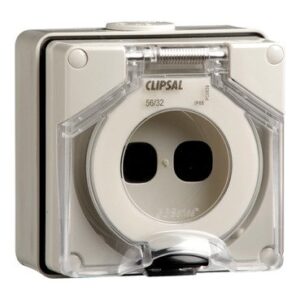 CLIPSAL 56/32_GY-Aperture Enclosure, Clipsal - 56 Series, 2 Gang