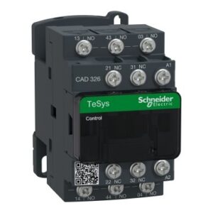 SCHNEIDER CAD326M7-Control relay, TeSys Deca, 3NO+2NC, 0 to 690V, 220VAC 50/60Hz standard coil, Lugs-ring terminals