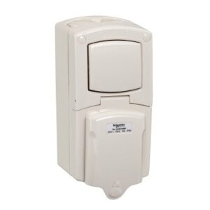 SCHNEIDER CSC 316RP_GY-Kavacha - 16A - 250V - Surface Mount Single Pole Switched Socket - IP56