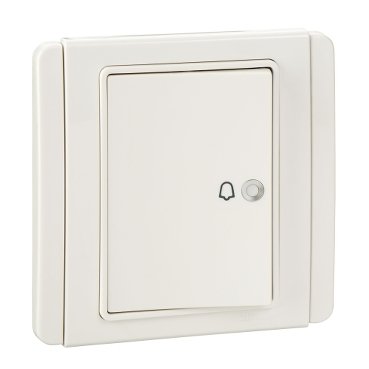 SCHNEIDER E3031HBP_WW-4A 1 Way Horizontal Bell Push Switch, White