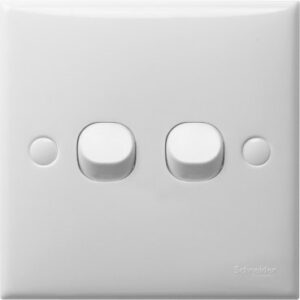 SCHNEIDER E32/2/3A-S-Classic - 2-way switch - 2 gangs - white