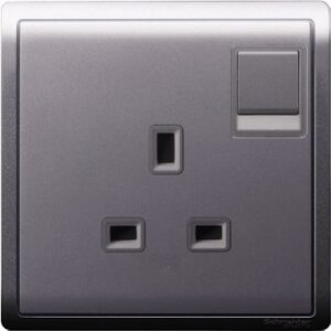 Schneider Pieno - 13A 250V 1Gang switched socket,Lavender Silver