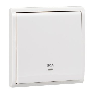 E8231D20N-Pieno - 20A 250V - 1 gang double pole switch with neon