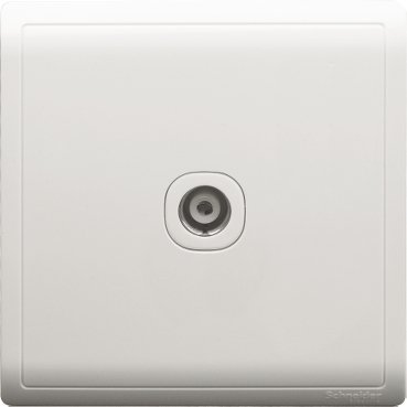 SCHNEIDER E8231TVM-Pieno 1 gang TV socket master with 1 branch - 75 Ohm - 5-860 MHz -