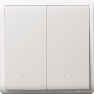 SCHNEIDER E8232L1F20 WE -20A-16AX 250V 2 Gang 1 Way Switch