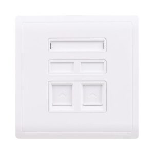SCHNEIDER E8232RJS4_AS-Pieno - 2 gang telephone socket - keystone on shuttered wallplate