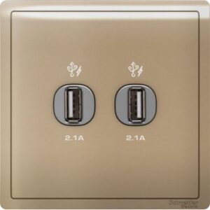 SCHNEIDER E8232USB_WG-Pieno - 2 x 2.1A USB Charger - Wine Gold