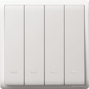 SCHNEIDER E8234L1F_WE-Pieno - 10A 250V - 4 gang 1 way switch with fluorescent locator