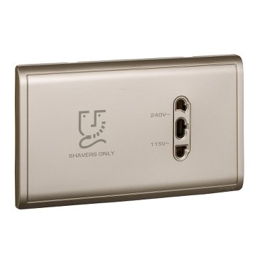 Schneider electric Pieno - 115V/240V universal shaver Unit - horizontal (WG) E82T727H_WG