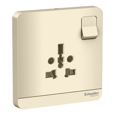 SCHNEIDER E8315TS_WG- switched socket, 2P + 3P, 16 A, 250 V, Wine Gold