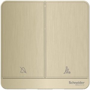 Schneider AvatarOn - E8332DMS_GH - 16AX 250V 2Gang 2Way Switch - Metal Gold Hairline