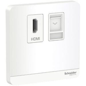 Schneider Avatar On - E8332HDRJS5_WE - data socket, HDMI + RJ45, White