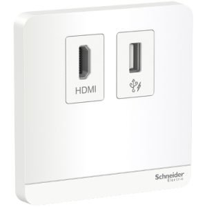 Schneider E8332HDUSB_WE -AvatarOn data socket, HDMI + USB, White