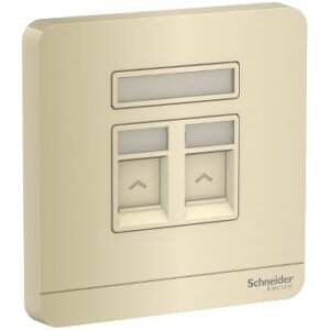 SCHNEIDER E8332RJS5_WG-AvatarOn, wallplate for 2 keystone RJ45, Wine Gold