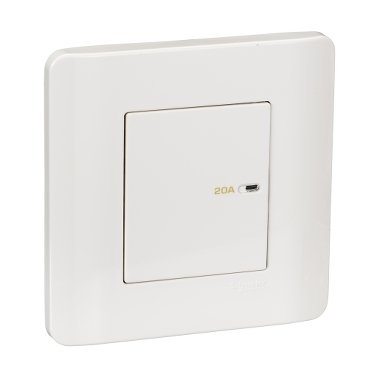 SCHNEIDER E8431D20_WE-ZENcelo - 20A 250V - double pole full-flat switch (WE)