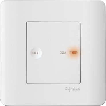 SCHNEIDER E8431D32_WE-Zencelo - 32A 1 Gang Full-Flat Double Pole Rocker Switch with Neon - White