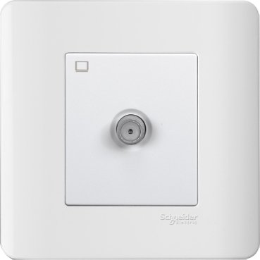 E8431TVSF_WE - 1 Gang TV Socket Slave, 5-1000MHz, F Connection, White