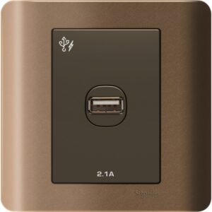 SCHNEIDER E8431USB_SZ-ZENcelo - 1 x 2.1A USB Charger - Silver Bronze