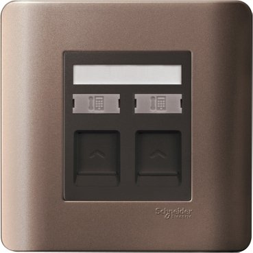 SCHNEIDER E8432RJS4_SZ-ZENcelo - 2 gang RJ11 telephone outlet