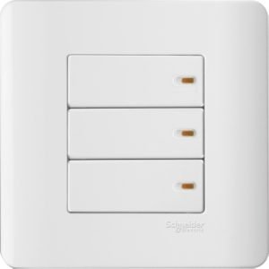 E8433/1 WE - ZENcelo - 16A 250V - 3 gang 1 way switch (WE)