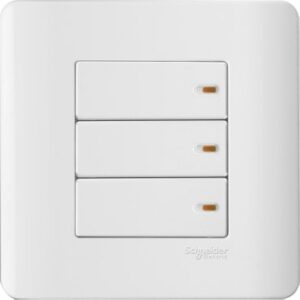 SCHNEIDER E8433/2-ZENcelo 16A 250V 3gang 2way switch without ondicator WHITE