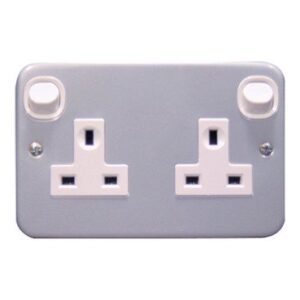 SCHNEIDER ESM25-Switched Socket, ESM series, 13A, 250V, 2 gang