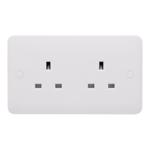 GGBL3060S- Lisse - Unswitched socket - 2 gang - 13 A 230 V - white
