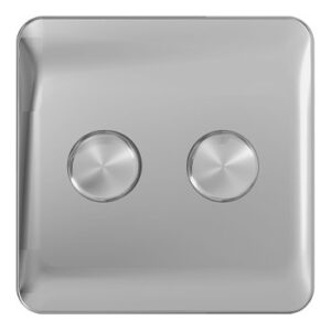 SCHNEIDER GGBL6012V4SSS-Lisse - Mains Dimmer - 1 gang 2 way - 1-10V (400W) Stainless Steel