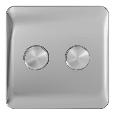 SCHNEIDER GGBL6022CPCS-Lisse - Universal Dimmer - 2 gang 2 way - 250W/VA Polished Chrome