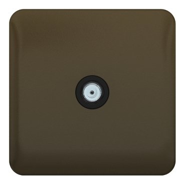 SCHNEIDER GGBL7030BMBS-Lisse - Satellite Socket F Type - 1 gang Mocha Bronze with Black Interior