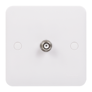 GGBL7030S-Lisse Square edge white moulded - SAT socket F type