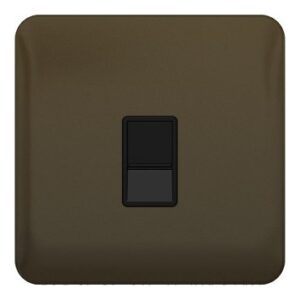 SCHNEIDER GGBL7051BMBS-Lisse Telephone 1gang RJ12 Mocha Bronze with Black Interior