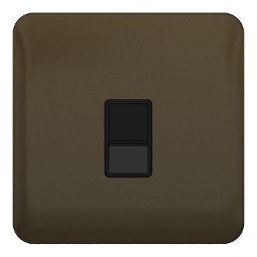 SCHNEIDER GGBL7051BMBS-Lisse Telephone 1gang RJ12 Mocha Bronze with Black Interior