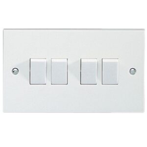 Schneider electric Exclusive - 2-way plate switch - 4 gangs - 10 AX - white GSW4G2W
