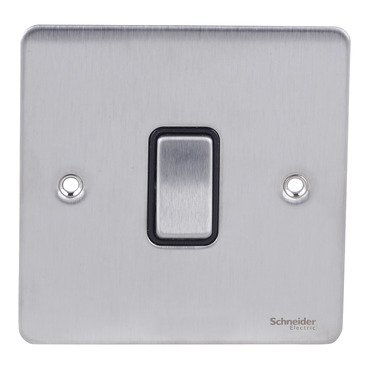 SCHNEIDER GU1212BSS-"Ultimate Flat plate - 2-way plate switch - 1 gang - stainless steel( Subject to availability)"