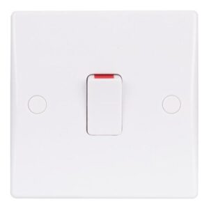 GU2013-Ultimate Slimline - 2-pole switch with flex outlet - 1 gang - white