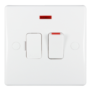 SCHNEIDER GU5011-Ultimate Slimline - switched fused connection - neon - white