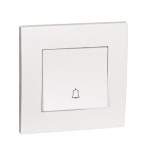 SCHNEIDER KB31BPB WE - 10A 250V Bell Press Switch with Bell Icon