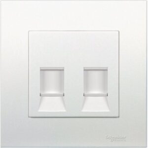 SCHNEIDER KB32RJ6_WE-2 Gang Category 6 Data Outlet with Shutter -