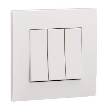 SCHNEIDER KB33/1_WE-Vivace 16AX 250V 3Gang 1Way Switch - white