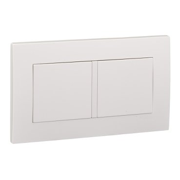 E8430TX WE - Zencelo - Twin Gang Blank Plate - White