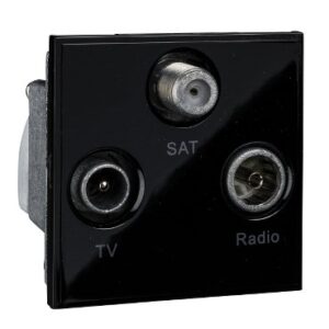 SCHNEIDER GUE7081B-Ultimate Slimline - TV/FM/SAT socket - 1 gang - black
