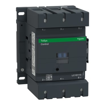 LC1D115B7 - TeSys D contactor - 3P(3 NO) - AC-3 - <= 440 V 115 A - 24 V AC 50/60 Hz coil